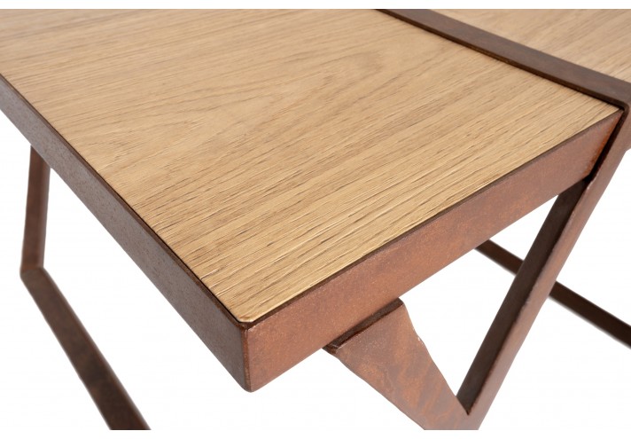 Meubles-design-en-acier-corten-Style-industriel-Acier-corten-intérieur-Intérieur-moderne-EQUILIBRI | Table en corten