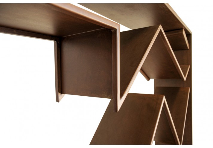 Corten-Möbel-Einrichtung-hergestellt-in-Italien-Stahlmöbel-PIEGA | Bibliothek aus Corten