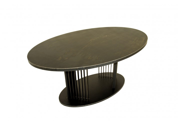 Corten-Möbel-Einrichtung-hergestellt-in-Italien-Stahlmöbel-OVOV | Tisch aus Stahl