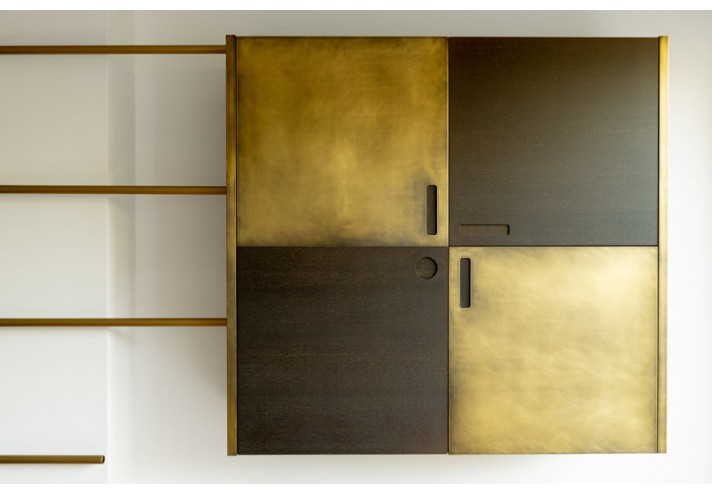 Design-furniture-Italy-Corten-design-Design-made-in-Italy-Italian-design-store-CARRÉ | Brass cabinet