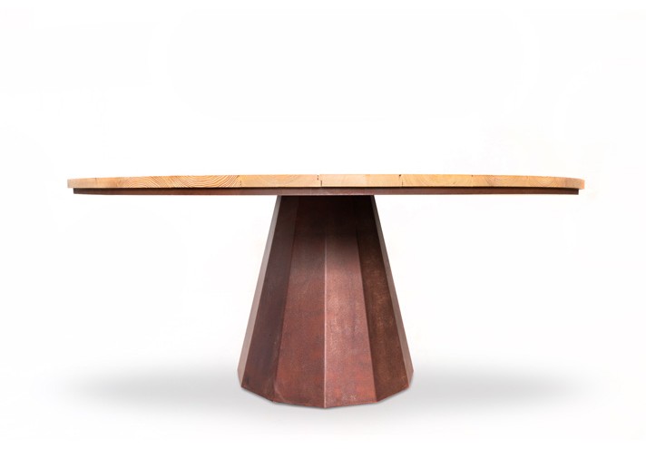Corten-Möbel-Einrichtung-hergestellt-in-Italien-Stahlmöbel-SPICA | Tisch aus Corten