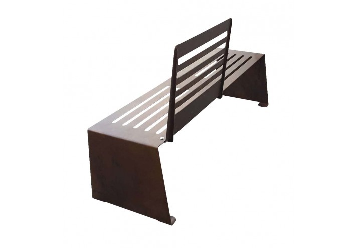 Corten-Möbel-Einrichtung-hergestellt-in-Italien-Stahlmöbel-CUT | Bank aus Corten