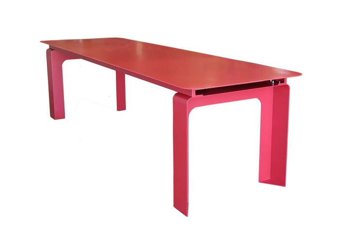Corten-Möbel-Einrichtung-hergestellt-in-Italien-Stahlmöbel-GANIMEDE | Tisch aus Stahl