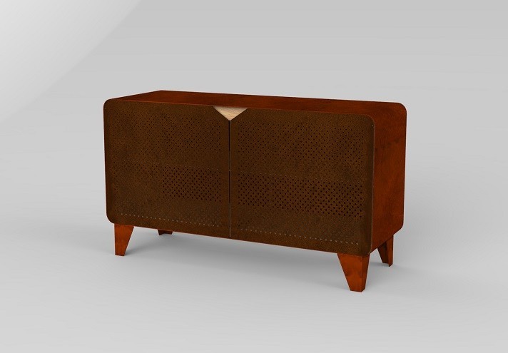 Meubles-design-en-acier-corten-Style-industriel-Acier-corten-intérieur-Intérieur-moderne-SIDEBOARD | Buffet haut en corten