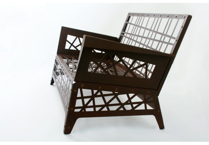 Corten-Möbel-Einrichtung-hergestellt-in-Italien-Stahlmöbel-MIKADO | Sofa aus Corten