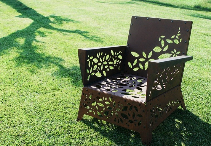 Design-furniture-Italy-Corten-design-Design-made-in-Italy-Italian-design-store-HANAMI | Corten armchair